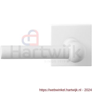 GPF Bouwbeslag ZwartWit 8237.62-02L Hipi deurkruk gatdeel op vierkant rozet 50x50x8 mm linkswijzend wit - H21013995 - afbeelding 1
