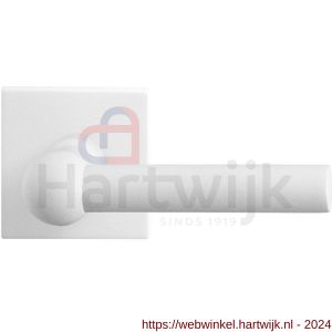GPF Bouwbeslag ZwartWit 8237.62-02R Hipi deurkruk gatdeel op vierkant rozet 50x50x8 mm rechtswijzend wit - H21013996 - afbeelding 1