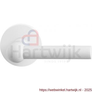 GPF Bouwbeslag ZwartWit GPF8237.62-00 Hipi deurkruk op rond rozet 50x8 mm wit - H21013992 - afbeelding 1
