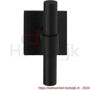 GPF Bouwbeslag ZwartWit 8238.61-02L Hipi Deux kruiskruk gatdeel op vierkant rozet 50x50x8 mm linkswijzend zwart - H21010309 - afbeelding 1