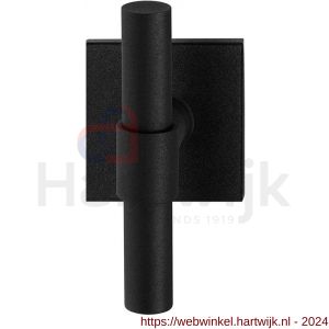 GPF Bouwbeslag ZwartWit 8238.61-02R Hipi Deux kruiskruk gatdeel op vierkant rozet 50x50x8 mm rechtswijzend zwart - H21010310 - afbeelding 1