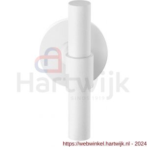GPF Bouwbeslag ZwartWit 8239.62-00L/R Hipi Deux kruiskruk gatdeel op rond rozet 50x8 mm links-rechtswijzend wit - H21014000 - afbeelding 1