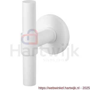 GPF Bouwbeslag ZwartWit GPF8239.62-05 Hipi Deux kruis deurknop vast met knopvastzetter op rond rozet 50x6 mm wit - H21014003 - afbeelding 1