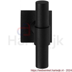 GPF Bouwbeslag ZwartWit 8241.61-02L Hipi Deux+ kruiskruk gatdeel op vierkant rozet 50x50x8 mm linkswijzend zwart - H21010318 - afbeelding 1