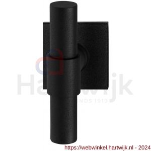 GPF Bouwbeslag ZwartWit 8241.61-02R Hipi Deux+ kruiskruk gatdeel op vierkant rozet 50x50x8 mm rechtswijzend zwart - H21010319 - afbeelding 1