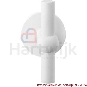 GPF Bouwbeslag ZwartWit 8242.62-00L/R Hipi kruiskruk gatdeel op rond rozet 50x8 mm links-rechtswijzend wit - H21014008 - afbeelding 1
