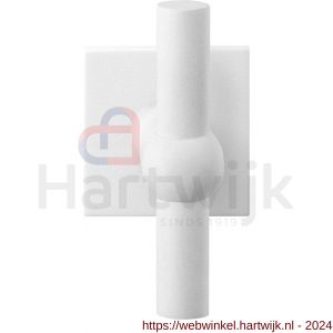 GPF Bouwbeslag ZwartWit 8242.62-02L Hipi kruiskruk gatdeel op vierkant rozet 50x50x8 mm linkswijzend wit - H21014009 - afbeelding 1