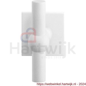 GPF Bouwbeslag ZwartWit 8242.62-02R Hipi kruiskruk gatdeel op vierkant rozet 50x50x8 mm rechtswijzend wit - H21014010 - afbeelding 1