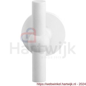 GPF Bouwbeslag ZwartWit 8242.62-05 Hipi deurkruk op rond rozet 50x6 mm vast met knopvastzetter wit - H21014011 - afbeelding 1