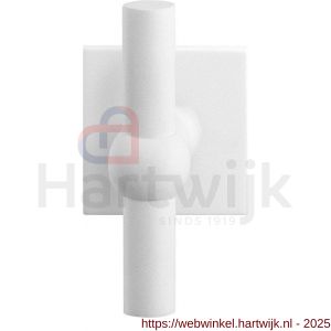 GPF Bouwbeslag ZwartWit GPF8242.62-02 Hipi kruiskruk op vierkant rozet 50x50x8 mm wit - H21014007 - afbeelding 1