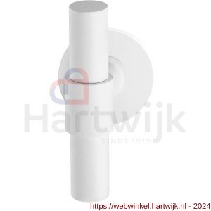 GPF Bouwbeslag ZwartWit 8243.62-40 Hipi Deux+ kruisknop gatdeel vast met knopvastzetter op rond rozet 50x8 mm wit - H21014017 - afbeelding 1