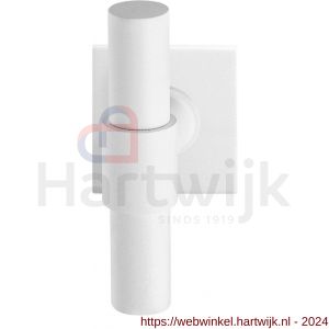 GPF Bouwbeslag ZwartWit 8243.62-02R Hipi Deux+ kruiskruk gatdeel op vierkant rozet 50x50x8 mm rechtswijzend wit - H21014016 - afbeelding 1