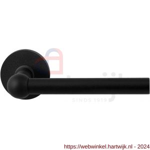 GPF Bouwbeslag ZwartWit 8245.61-00 Hipi deurkruk op rond rozet 50x8 mm zwart - H21009375 - afbeelding 1