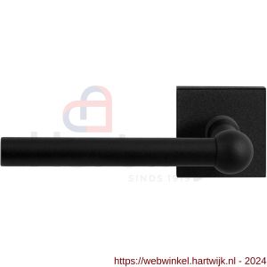 GPF Bouwbeslag ZwartWit 8245.61-02L Hipi deurkruk gatdeel op vierkant rozet 50x50x8 mm linkswijzend zwart - H21010330 - afbeelding 1