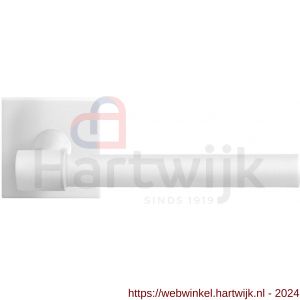 GPF Bouwbeslag ZwartWit 8246.62-02R Hipi Deux deurkruk gatdeel op vierkant rozet 50x50x8 mm rechtswijzend wit - H21014022 - afbeelding 1