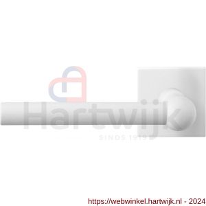 GPF Bouwbeslag ZwartWit 8247.62-02L Hipi deurkruk gatdeel op vierkant rozet 50x50x8 mm linkswijzend wit - H21014026 - afbeelding 1