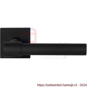 GPF Bouwbeslag ZwartWit 8248.61-02R Hipi Deux+ deurkruk gatdeel op vierkant rozet 50x50x8 mm rechtswijzend zwart - H21010340 - afbeelding 1