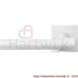 GPF Bouwbeslag ZwartWit 8249.62-02L Hipi Deux+ deurkruk gatdeel op vierkant rozet 50x50x8 mm linkswijzend wit - H21014031 - afbeelding 1