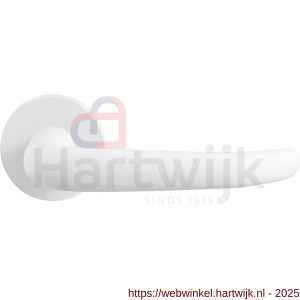 GPF Bouwbeslag ZwartWit GPF8252.62-00 Tino deurkruk op rond rozet 50x8 mm wit - H21014033 - afbeelding 1