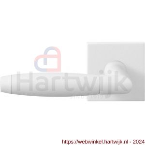 GPF Bouwbeslag ZwartWit 8267.62-02L Ika deurkruk gatdeel op vierkant rozet 50x50x8 mm linkswijzend wit - H21014038 - afbeelding 1