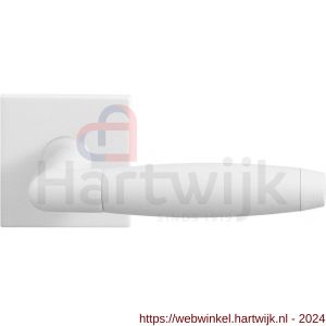 GPF Bouwbeslag ZwartWit 8267.62-02R Ika deurkruk gatdeel op vierkant rozet 50x50x8 mm rechtswijzend wit - H21014039 - afbeelding 1