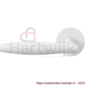 GPF Bouwbeslag ZwartWit 8268.62-00L/R Ika XL deurkruk gatdeel op rond rozet 50x8 mm links-rechtswijzend wit - H21014042 - afbeelding 1