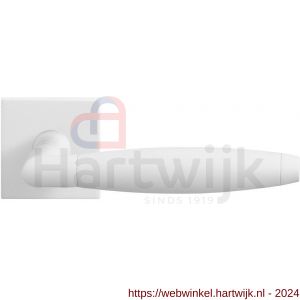 GPF Bouwbeslag ZwartWit 8268.62-02R Ika XL deurkruk gatdeel op vierkant rozet 50x50x8 mm rechtswijzend wit - H21014044 - afbeelding 1