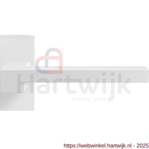 GPF Bouwbeslag ZwartWit GPF8287.62-01 Raa deurkruk op rechthoekig rozet 70x32x10 mm wit - H21014045 - afbeelding 1