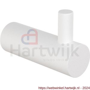 GPF Bouwbeslag ZwartWit 8705.62 jas- en handdoekhaak 40x14 mm wit - H21008191 - afbeelding 1