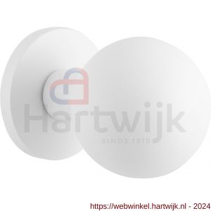 GPF Bouwbeslag ZwartWit 8823.62 kogel voordeurknop 70 mm op rozet 70 mm wit - H21006891 - afbeelding 1
