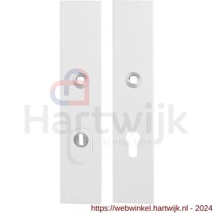 GPF Bouwbeslag ZwartWit 8862.62/72 veiligheids schilden SKG*** 248x52 mm rechthoekig met kerntrekbeveiliging PC72 wit - H21008620 - afbeelding 1