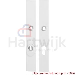 GPF Bouwbeslag ZwartWit 8866.62/72 veiligheids schilden SKG*** 257x35 mm rechthoekig smal met kerntrekbeveiliging PC72 wit - H21008630 - afbeelding 1