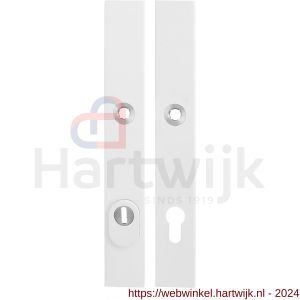 GPF Bouwbeslag ZwartWit 8866.62/92 veiligheids schilden SKG*** 257x35 mm rechthoekig smal met kerntrekbeveiliging PC92 wit - H21008631 - afbeelding 1