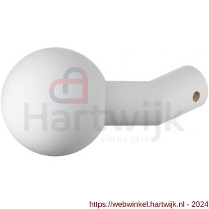 GPF Bouwbeslag ZwartWit 8953.62 S1 verkropte kogelknop 55 mm draaibaar met krukstift wit - H21008662 - afbeelding 1