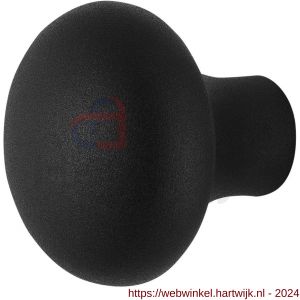 GPF Bouwbeslag ZwartWit 8959.61 S2 Paddenstoel knop 52 mm vast met knopvastzetter zwart - H21011037 - afbeelding 1