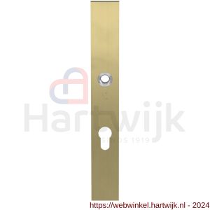 GPF Bouwbeslag PVD 9138.72P4 veiligheids binnenschild smal SKG*** 257x35x8 mm rechthoekig PC72 PVD mat messing - H21017159 - afbeelding 1