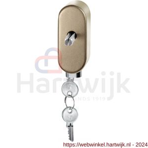 GPF Bouwbeslag Anastasius 9250.A4.0060 draaikiepmechanisme afsluitbaar SKG*** ovaal 83x34x31 mm met stift binnenzijde 65 mm Champagne blend - H21017169 - afbeelding 1