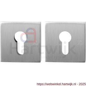 GPF Bouwbeslag RVS GPF9386.09 Set veiligheidsrozet vierkant 54 mm SKG*** RVS geborsteld - H21012891 - afbeelding 1