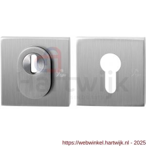 GPF Bouwbeslag RVS GPF9387.09 Set veiligheidsrozet vierkant 54x54 mm SKG*** kerntrekbeveiliging RVS geborsteld - H21013001 - afbeelding 1