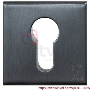 GPF Bouwbeslag PVD GPF9387.P1 Inside veiligheidsbinnenrozet vierkant 54 mm SKG*** PVD antraciet - H21012884 - afbeelding 1