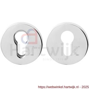 GPF Bouwbeslag RVS GPF9391.49 Set veiligheidsrozet rond 54 mm SKG*** RVS gepolijst - H21012948 - afbeelding 1