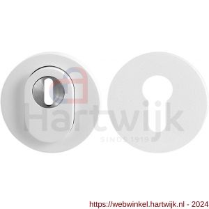 GPF Bouwbeslag ZwartWit 9392.62 set GPF9392.62 veiligheidsrozet rond 54 mm SKG*** met kerntrek wit - H21013017 - afbeelding 1