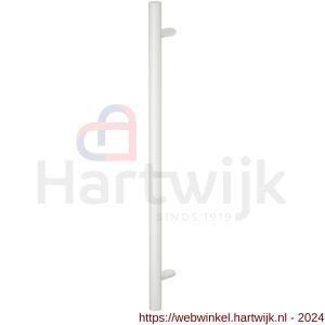 GPF Bouwbeslag ZwartWit 9545.62 deurgreep GPF15 verkropt 25x350/250 mm voetje 22 mm met bevestiging wit - H21017421 - afbeelding 1