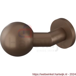 GPF Bouwbeslag Anastasius 9853.A2-00L S5 GPF9853.A2-00L verkropte kogelknop S5 55 mm met wisselstift op rond rozet linkswijzend Bronze blend - H21017446 - afbeelding 1