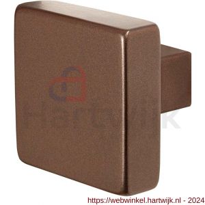 GPF Bouwbeslag Anastasius 9856.A2 S5 vierkante knop 53x53x16 mm voor veiligheids schilden vast met wisselstift Bronze blend - H21012194 - afbeelding 1