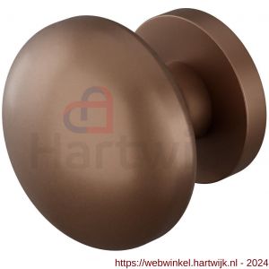 GPF Bouwbeslag Anastasius 9857.A2-00 S5 GPF9857.A2-00 Paddenstoel knop S5 65 mm met wisselstift op rond rozet Bronze blend - H21016492 - afbeelding 1