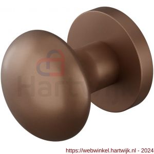 GPF Bouwbeslag Anastasius 9859.A2-00 S5 GPF9859.A2-00 Paddenstoel knop S5 52 mm met wisselstift op rond rozet Bronze blend - H21016498 - afbeelding 1