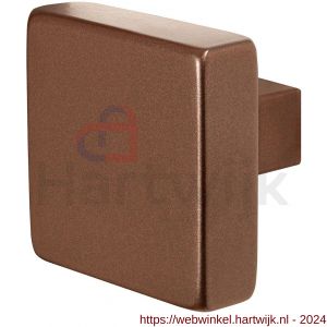 GPF Bouwbeslag Anastasius 9950.A2 S1 vierkante knop 60x60x16 mm draaibaar met krukstift Bronze blend - H21013366 - afbeelding 1