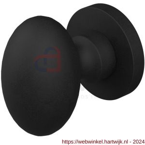 GPF Bouwbeslag ZwartWit 9951.61-00 S1 GPF9951.61-00 ei-knop S1 62 mm draaibaar met ronde rozet zwart - H21017467 - afbeelding 1