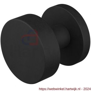 GPF Bouwbeslag ZwartWit 9952.61-00 S1 GPF9952.61-00 vlakke knop S1 52x16 mm draaibaar met ronde rozet zwart - H21017469 - afbeelding 1